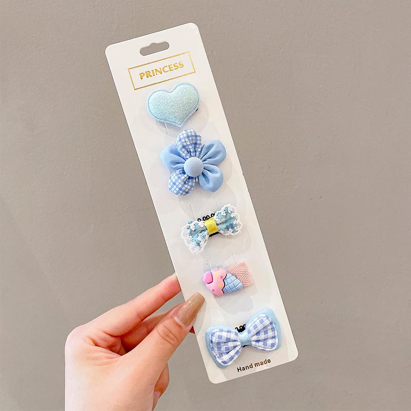 Pink 50-Piece Cute Hair Clip Set: Sweet Girly Japanese Cartoon Bangs Accessories