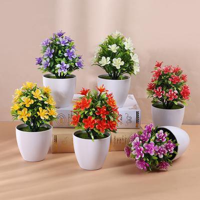 Künstliche Topfpflanze Kleiner Bonsai Blumen Künstlicher Baum Topf Ornamente Für Zuhause Zimmer Büro Tischdekoration Outdoor Gartendekor