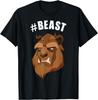 Mode Casual Disney Belle en het Beest Hashtag Beest Portret T-shirt S-4XL Zomer