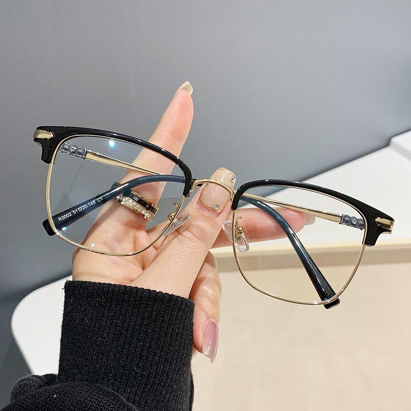 Eyebrow Frame Sven Half Frame Anti-Blue Light Glasses K002 Trendy Glasses Frame With Glasses Myopia Glasses Men