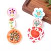Elegant Exquisite Fashion Creative Flower Love Geometric Triple Splicing Earrings Exaggerated Luxury Holiday Women
