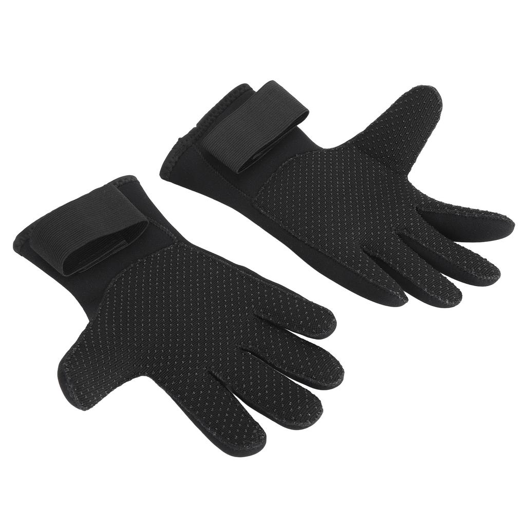 1 Pair Black Diving Gloves Scratch Proof Abrasion Resistant Neoprene Underwater Swimming Gloves for Snorkeling Fishing