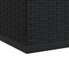 Garden Cushion Box PE Rattan 100 x 97.5 x 104 cm Black