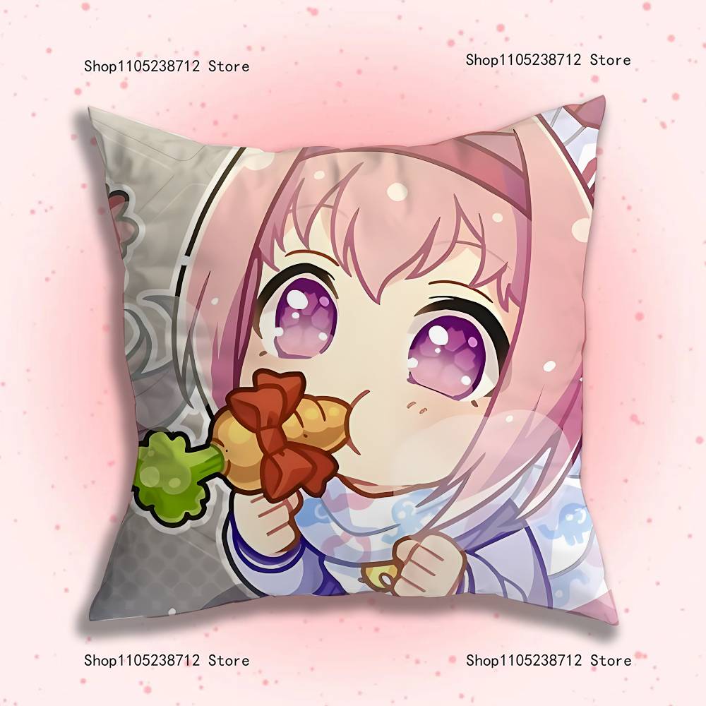 Haru Urara U-Umamusume Anime Kissenbezug Staubmilbenfreier Kissenbezug Unsichtbarer Reißverschluss Seidiger Kurzflor Sofakissenbezug
