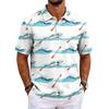 Men's Hawaiian Print Shirt Loose Fit Casual Short Sleeve for Everyday Wear
