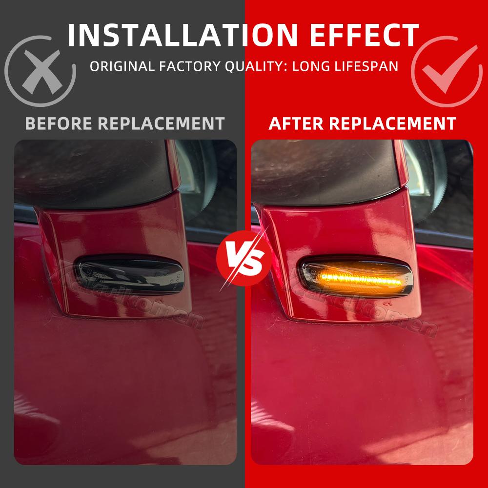 1 Pair For Citroen C3 C4 C5 DS3 DS4 For Peugeot 207 308 3008 5008 RCZ Dynamic LED Side Marker Lights Turn Signal Light Blinker