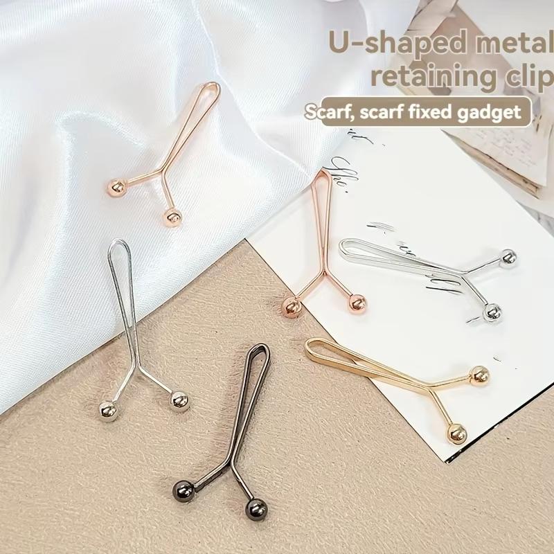 4Pcs Multi-Purpose Polished Iron Garment Clips, Secure Fastening & Stylish Decorative Accessory