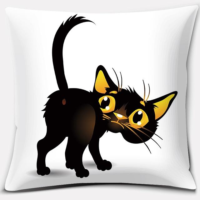 Cartoon Cute Cat Animal Series Printed Pillowcase Decoration Accessories for Holiday Party Living Room Bedroom Home Decor