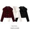 Kaslead New Arrival Women's Clothing Fashion Style Stylish Simple and Versatile Blended Short Jacket