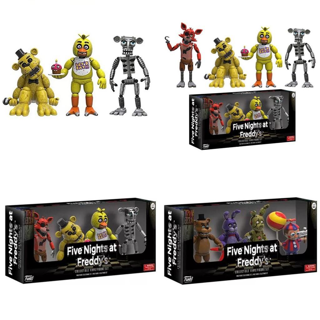 Úžasné 4ks Akční figurky Five Nights At Freddy's Pizza Simulator Pro Ultimátní sbírku