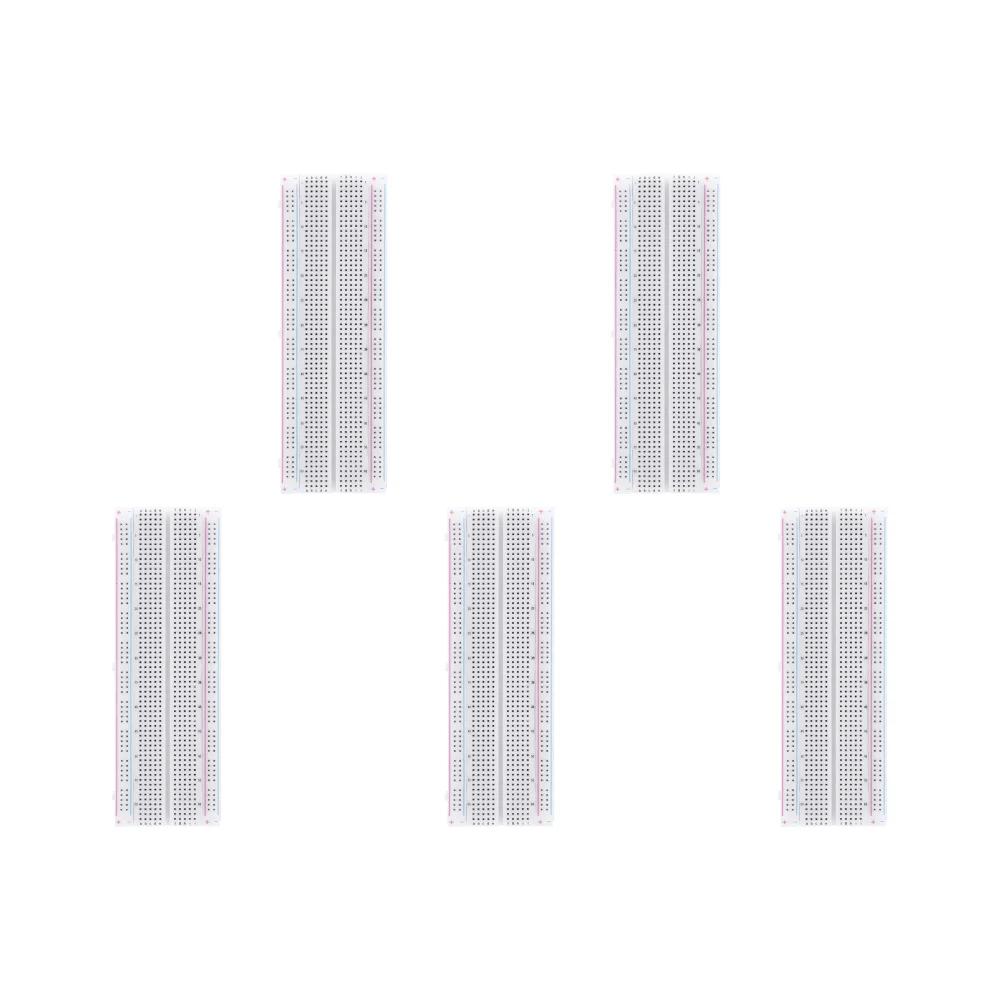 10-1PCS Breadboard 830 Point Solderless PCB Bread Board MB-102 MB102 Test Develop 200 Jacks DIY White/Transparent with Packing