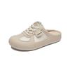 Summer Half Tray White Shoes New Korean Version Ins Female Students Mesh Breathable Height Increase Casual Board Shoes K3903