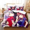 New Anime Girls The Demon Girl Next Door Bedding Set Single Twin Full Queen King Size Bed Set Adult Kid Bedroom Duvetcover Sets