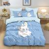 Kids Girls Unicorn Pink 3D Bedding Set Duvet Cover,Cartoon Bedcllothes Animal Printed Queen King Size Home Duvet Cover with Zip