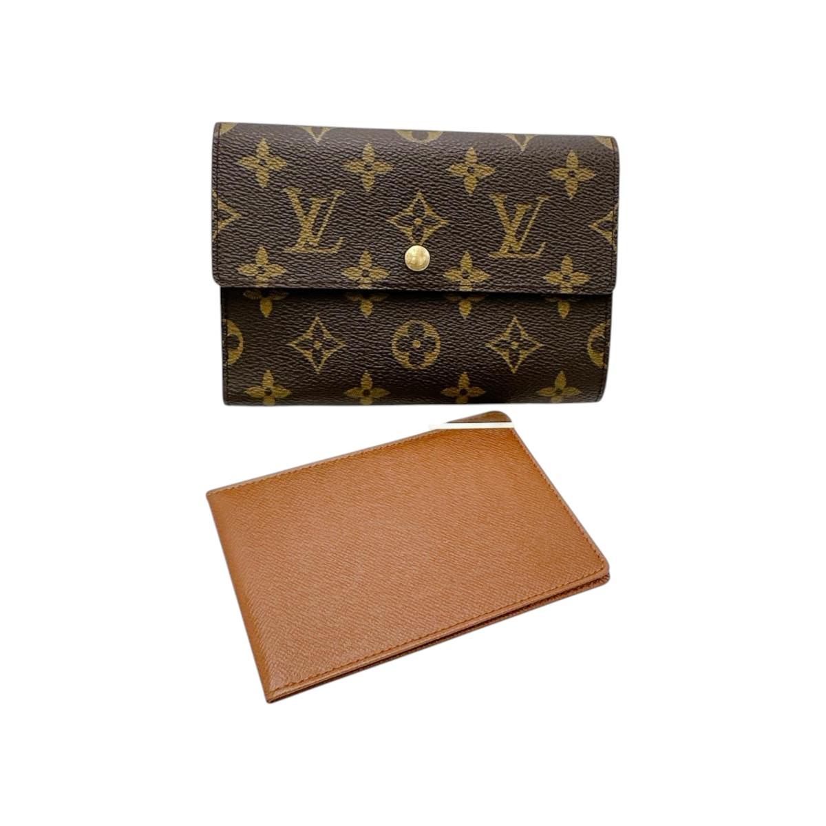 

LOUIS VUITTON Monogram Porto Tresor Etuis Tri-fold wallet Monogram canvas M61202 Used
