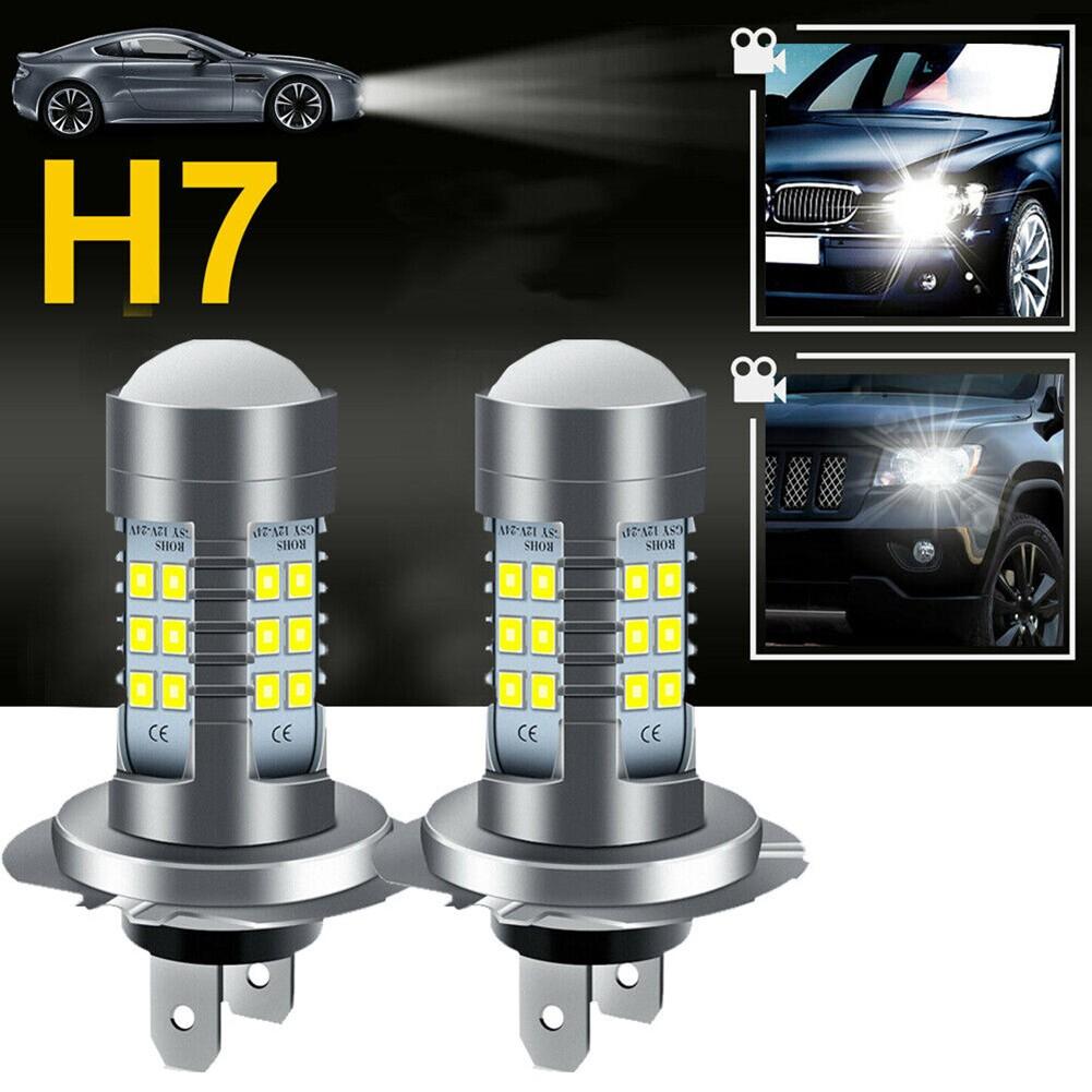2 Pieces H7 LED Bulbs Kit 8.5*4.0 Cm H7 Super Bright 6000K Waterproof