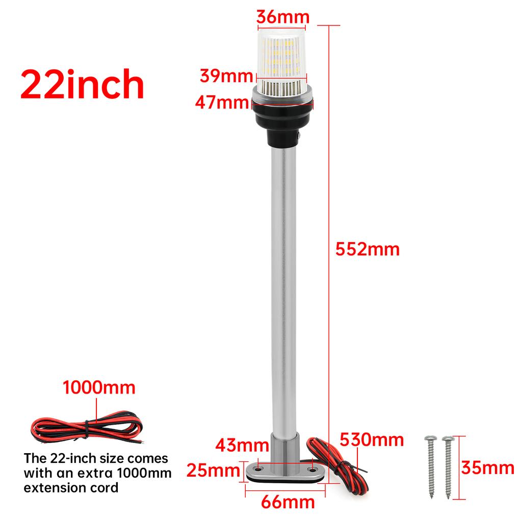 NEW Fold Down 360 Degree LED Boat Navigation Light for Yacht Marine Anchor Light 12~24 V Sailing Signal Light Boat Accessories