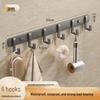 Space-Saving Aluminum Bathroom Towel Rack with Hooks for Wall or Door Mounting