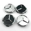 KWX3 2025 Car For Mercedes Benz AMG Mercedes Benz Wheel Center Cap 4pcs Black 75mm Hubcap For Mercedes W204 W211 W205 W212 Amg W203 W