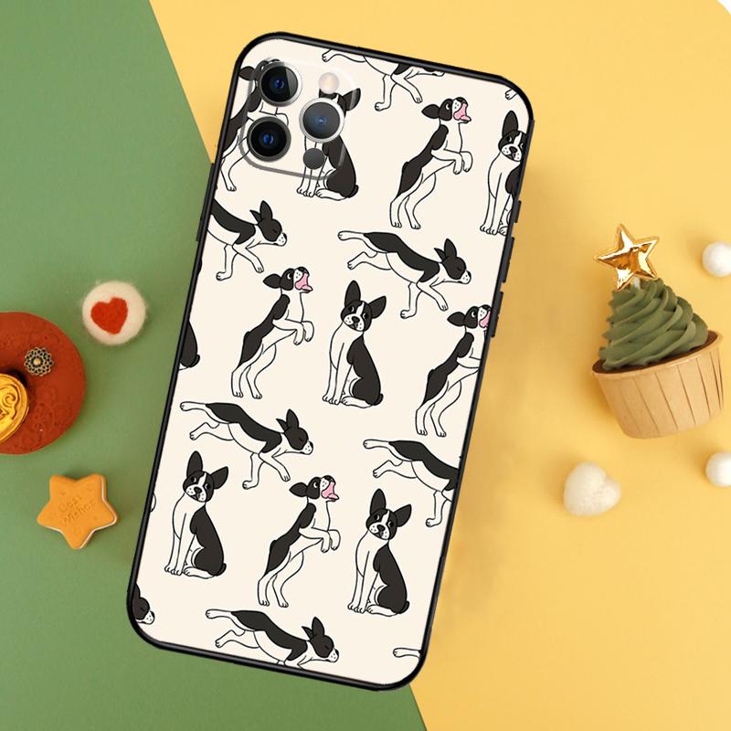 Boston Terrier Dog Phone Case For iPhone 17 17Air 16 15 14 13 11 12 Pro Max 12 13 Mini 16E Shockproof Cover