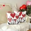 1/2Pcs Valentine'S Day Red Heart Pattern Pillowcase, Soft And Comfortable Plush Fabric, Single-Sided Printing, (No Pillow Core)