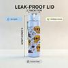 1PC Skull Dot Seamless Pattern Print 750ml Color Plastic Sports Water Bottle Leakproof Flip Straw Lid Suitable for Sports Office Home Use