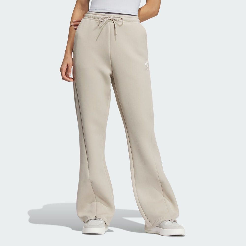 Adidas Fustl Solid Color Comfortable Fashion Simple Slim Fit Lace-Up Casual Pants Women Pants Phosphor-Brown JW1970