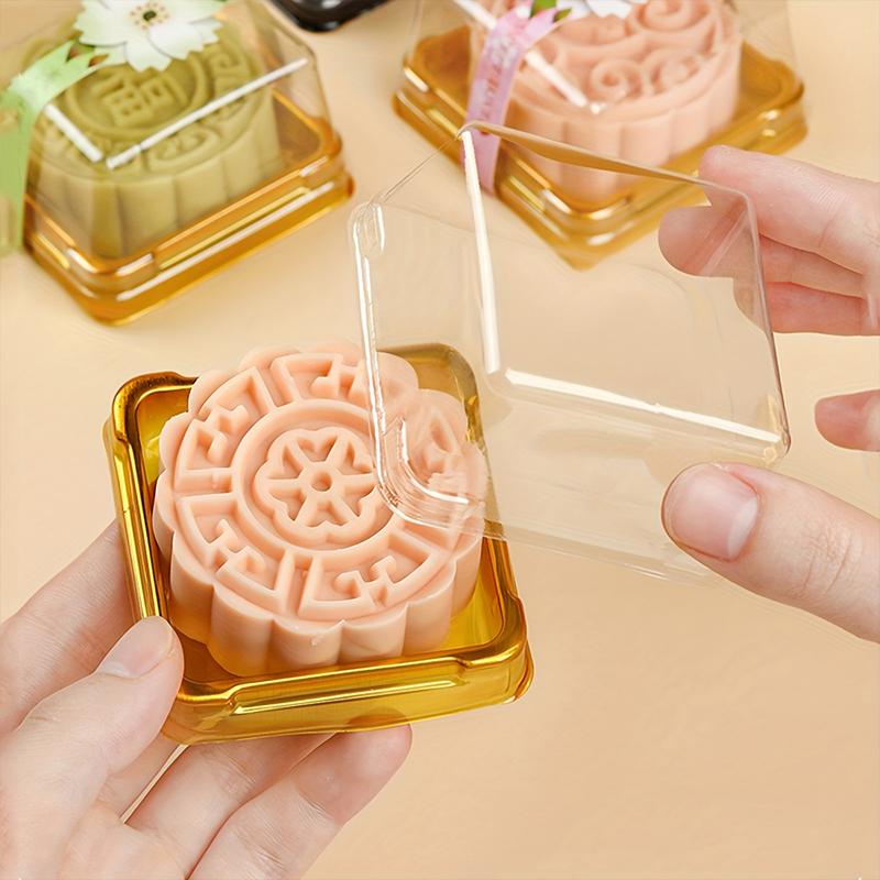 Transparent Cupcake Pastry Baking Packaging Boxes Wedding Party Supplies Gifts 50pcs Mini Transparent Cake Box Container