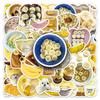 50-Piece Banana Style Waterproof Stickers Set for DIY Water Bottles and Journals