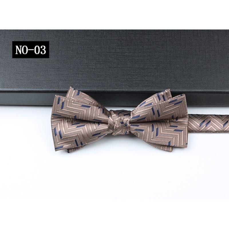 Business Bow Tie Men'S Shirt Suit Gentleman Pattern High-End Wedding Hosting Banquet Bow