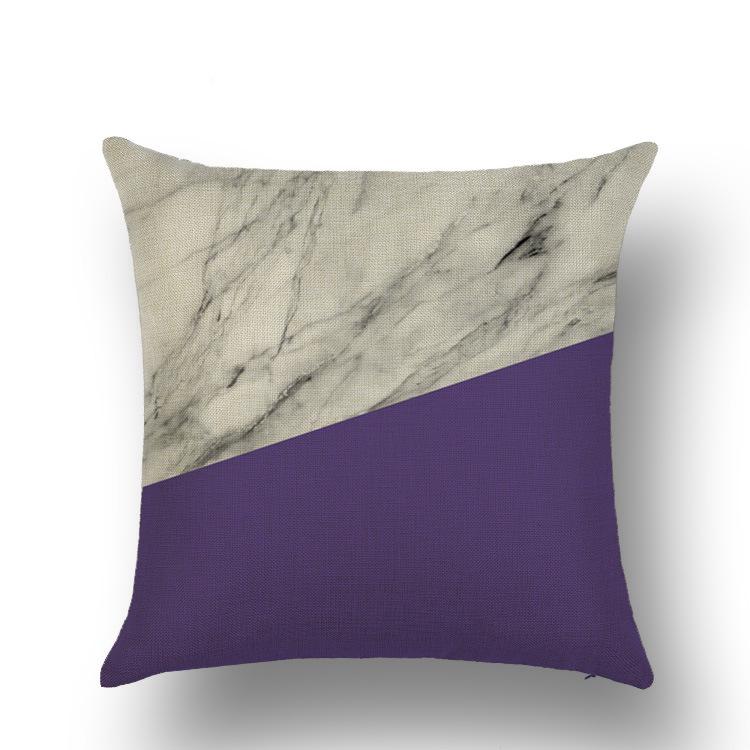 Purple Cartoon Modern Simple Linen Pillow Cover  Office Home Car Pillow Cover Premium Durable Quality