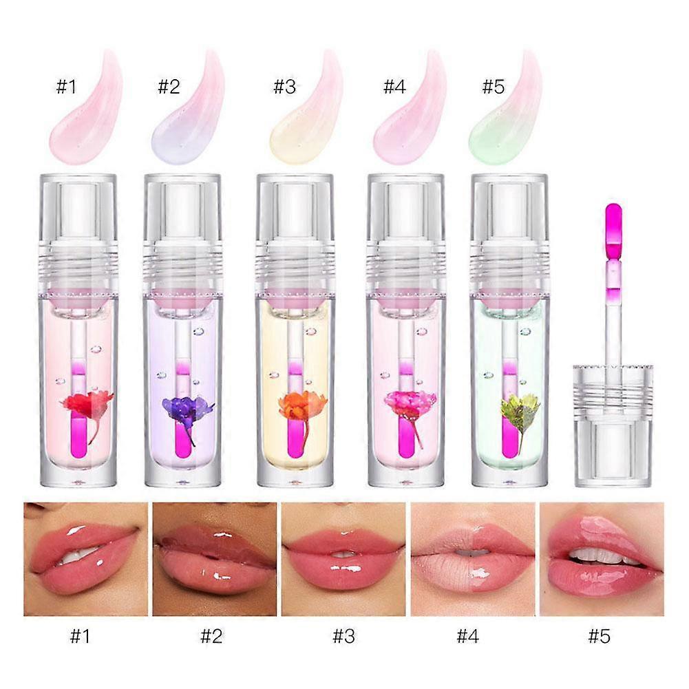 Warm Lip Oil Moisturizing and Moisturizing Lip Oil Pudding Lip Flower Lip Oil