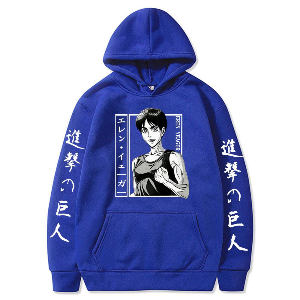 Attack On Titan Anime Hoodie Autumn Winter Casual Warm Hoodies Men Japanese Anime Eren Yeager Sweatshirt Hip Hop Hoody Male