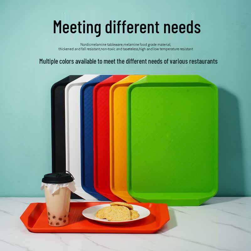 Yilan Commercial PP Anti-slip Rectangular Serving Tray with Handles