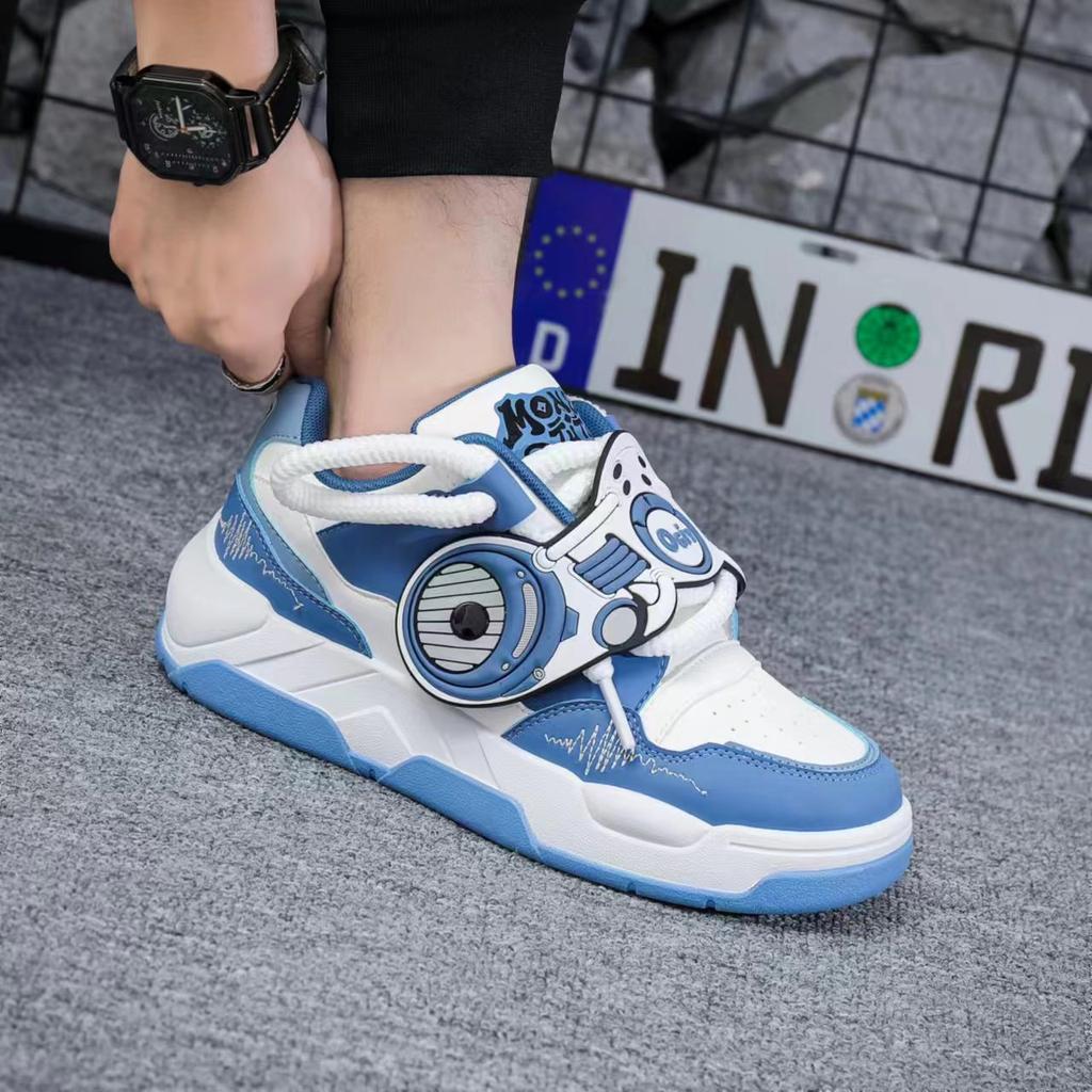 Spring new men's shoes color matching bread shoes student versatile sports board shoes comfortable casual platform heightening shoes