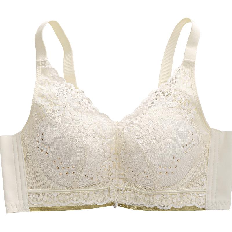 Thin hole cup without steel ring, breathable collection of secondary breasts, gathering underwear, women's big breasts show small beauty