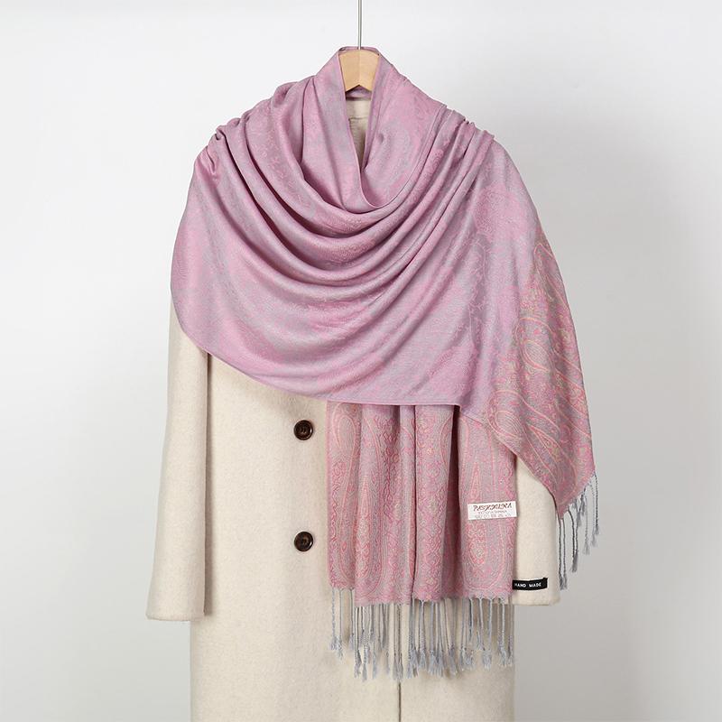 Women Paisley Scarf Cashmere Feeling Shawls Tassel Blanket Wraps Lady Scarves Foulard Bufanda Jacquard Pashmina Poncho Stoles