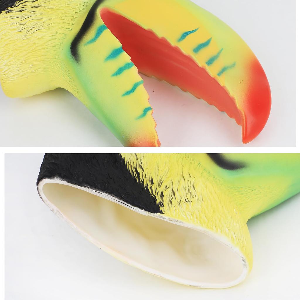 BirdParrot Plush Puppet with Moving Mouth, Animal Gloves, Cosplay, Hand Puppet, Educational Model, Halloween, Christmas Prop, Fun Prank,