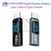 DC0-36V USB 4.0 Digital Voltage Current Meter Power Tester PD240W Fast Charging Adapter Type C Interface Fast Charging Connector