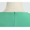 Summer New Style Solid Color Green Short-sleeved Casual Retro Big Swing Dress