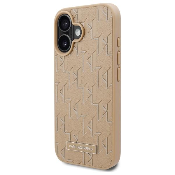 Karl Lagerfeld Klhmp16Spkhporpe Iphone16 6.1 Beżowy/Beige Hardcase Hot Stamp Magsafe