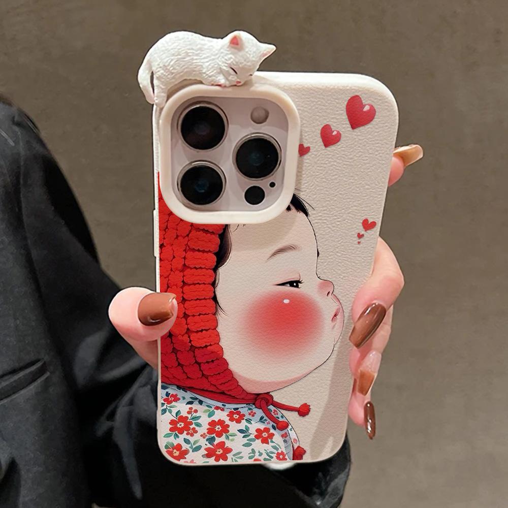 

3D Phone Case for iPhone 11 13 17 Pro Max 17 Air Case iPhone 13 15 16 Pro Max 12 14 Pro Max 14 15 Plus Cute 3D Kitten Cartoon Leather iPhone 11 Pro Max