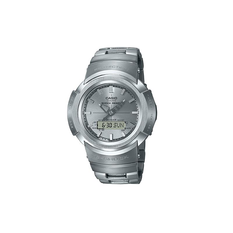 

Casio all-metal series-disc solar quartz movement stainless steel strap Japanese and Korean watch men s watch silver dial AWM-500D-1A8PRD срібний
