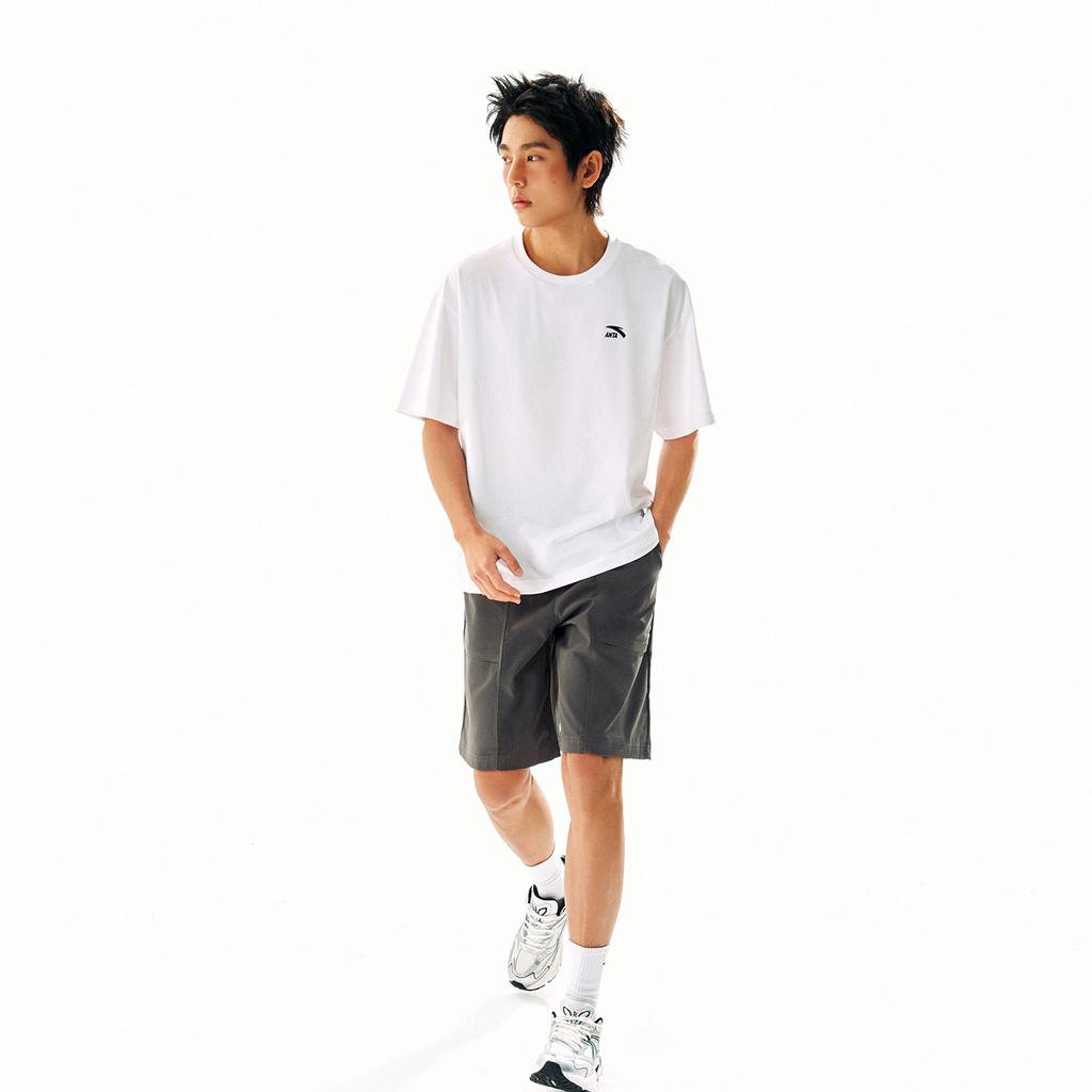 Anta Classic Short Sleeve T-Shirt Men tops Pure-White 952628103-7