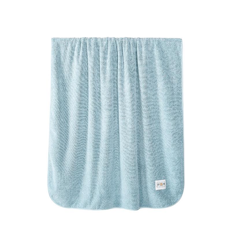 Bamboo Charcoal Quick-Dry Bath Towel - Large, Thick, Soft, Absorbent, No-Shed, Plain Color Wrap