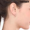 [Geiger Jewelry] 18K One-Touch Two-Ring Earrings (Gold Pin) GI8KPEE014