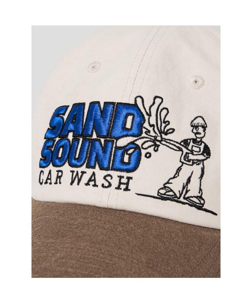 Saendeusaundeu (Unisex) Carwash Embroidery Ballcap Beige