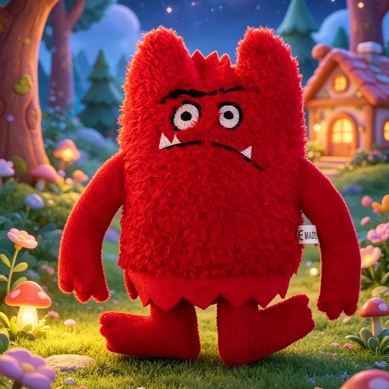 Süßes Monster-Stofftier 6 Farben Weiches Flauschiges Cartoon-Wesen Kuscheltier Für Heimdekoration Und Geburtstagsgeschenke. 17cm