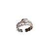 925 Sterling Silver Double-Layer Heart Open Ring for Women, Japanese & Korean Design, Light Luxury, High-End
