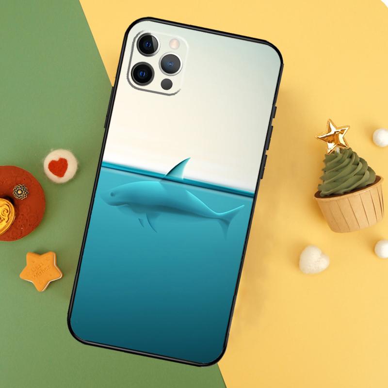 Cartoon Shark Phone Case For iPhone 14 16 15 12 11 13 Pro Max X XR XS Max 7 8 Plus 12 13 Mini Cover Coque